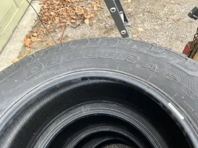Tires about 40 percent tread left.. Bridgestone duellers 265-65-18..set of 4.. 250 or best offer..