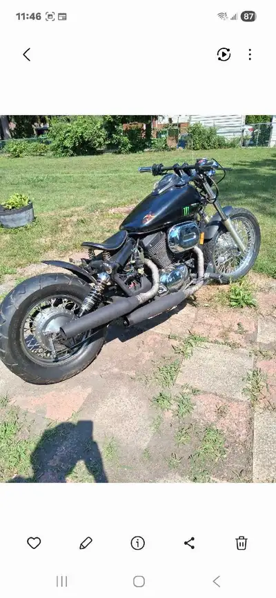 2006 Honda Shadow Ace 750 . (Bobber Style). Under 8,000 kms. Just safetied last summer , but never d...