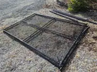 (2) black 8x12 chain link gate panels for sale