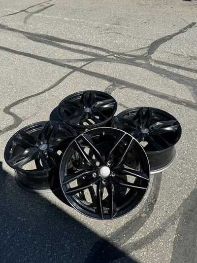 Used Audi rims 18 Inch Audi rims S line rims Audi wheels • Gloss Black, Set of 4 • 5x112 Bolt Patter...