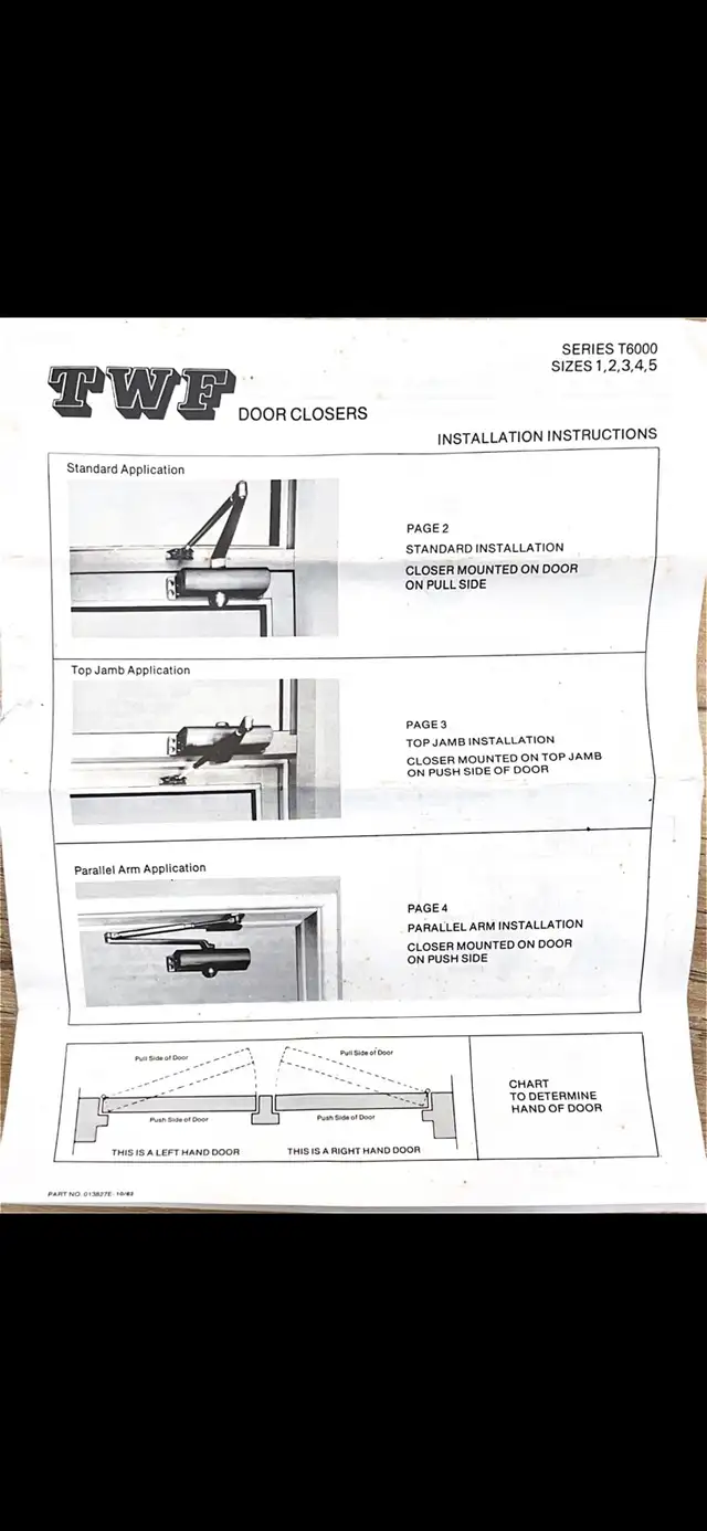TWF T6030-AL Commercial Hydraulic Door Closer – New in Box in Windows, Doors & Trim in West Island - Image 4