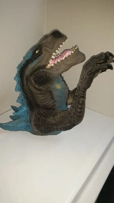 Large Godzilla Rubber hand puppet electronic