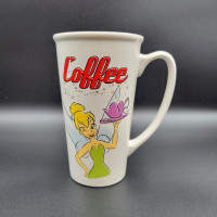Disney Store Tinkerbell Fairies Coffee Mug Cup Ceramic 16oz Whit