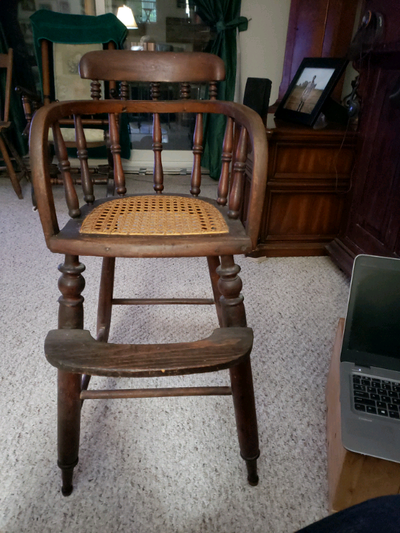 Antique 1830s Child's High Chair, View more