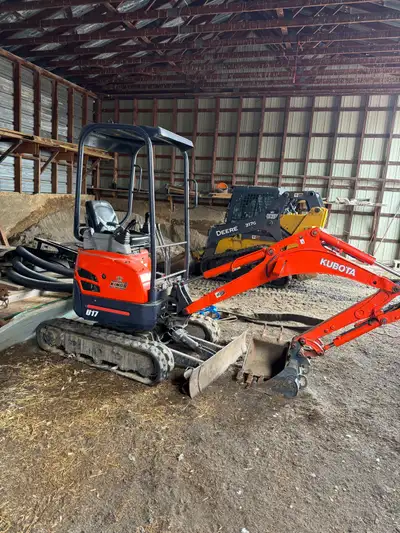 2016 Kubota U17. 1,959 hours. Good shape comes with digging bucket and brand new ditching bucket