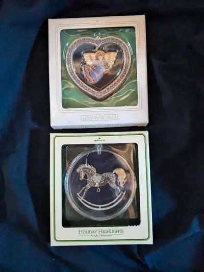 VTG Hallmark Christmas Ornaments (1982 Cloisonne Angel , 197, View more
