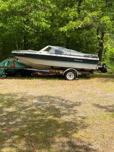 16 1/2 foot Peterborough bow rider, Stern Drive, 140 HP, Trailer, Cover. Motor needs some work but i...