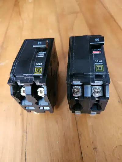 Disjoncteur SquareD Cutler breaker QO 2-Pole 20A, 60A - NEUF NEW, View more