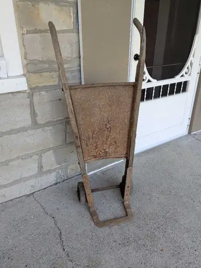 Antique Metal and wooden moving cart, View more