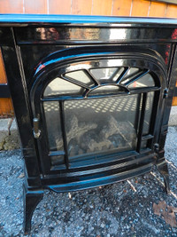 Vintage Solid Cast Iron Decorative Electric Fireplace AS IS