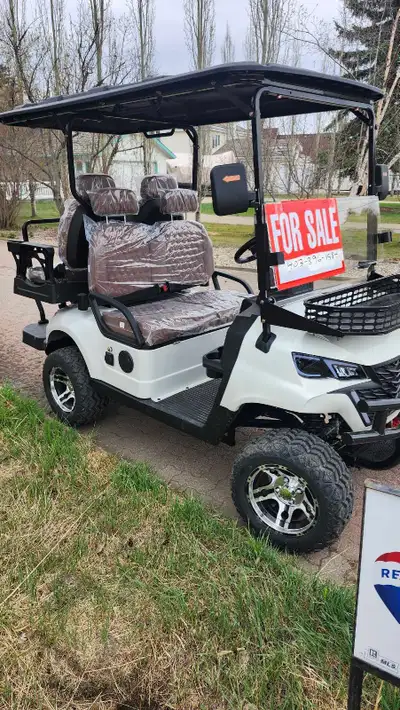 This is a new 2026 SDLANCH SDLGC80 electric golf cart that seats four. This golf cart is great for g...