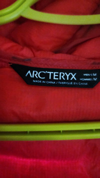 Arcteryx down-filled, mid-layer jacket