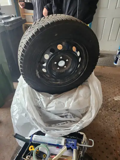 195-65-15 winter tires. Came off a 2021 Toyota Corolla. Sold car, no use for them. Set of 4 on rims.