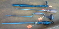 4 Beautiful Vintage Tools, 1 Cast Iron (German Made), 3 w/ Wood