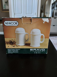 Newcor Bravo Stoneware Salt and Pepper Shakers