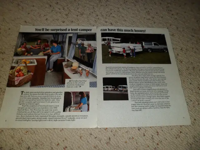 1990 StarCraft Camping Trailers brochure 11 pages in Arts & Collectibles in Markham / York Region - Image 3