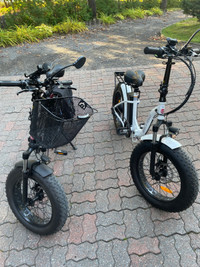 Ensemble vélos électriques avec Rack de transport 