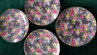 10 HAND PAINTED PORCELAIN  SAUCERS - SHAFFORD - JAPAN