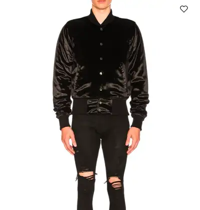 AMIRI Pile Velvet Black Bomber Jacket Men’s Size Medium LIKE NEW WORN 1X $3278 Like new condition wo...