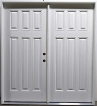 WOODGRAIN FIBERGLASS DOUBLE DOOR-NO TAX