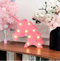LED Unicorn Head Night Light Decorative Lamp for Children's Bedr