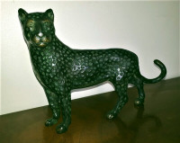 antique  bronze panther jaguar