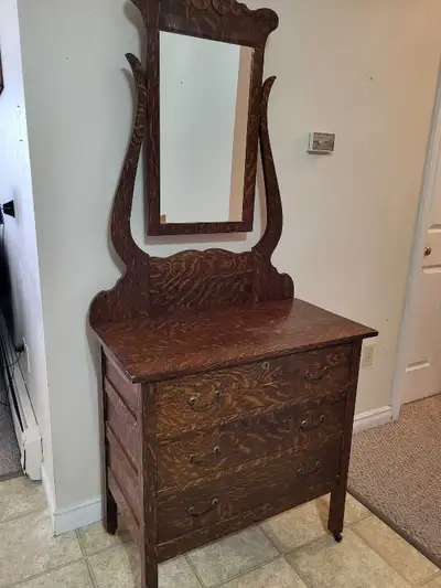 Dresser with mirror.