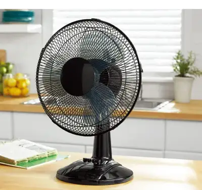 New in Box 12" 3-Speed Oscillating Table Fan, View more