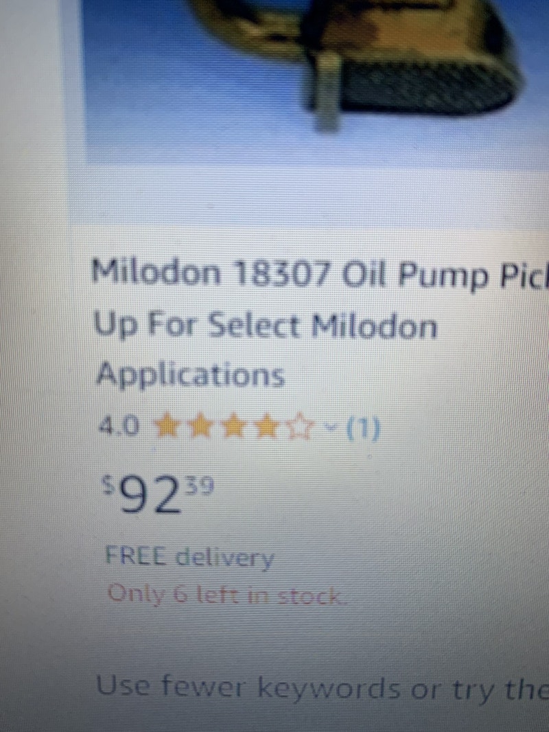 Milodon Oil Pickup Chevy 18307 Engine & Engine Parts Oshawa