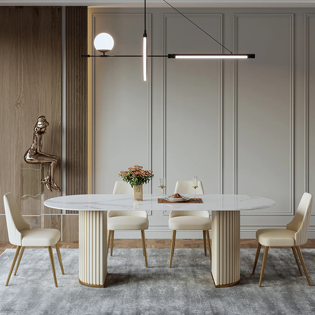 Luxury White Stone Dining Table in Dining Tables & Sets in Mississauga / Peel Region - Image 4