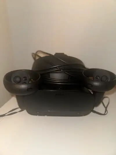 Good condition VR Headset. Just some cosmetic wear and tear on the foam padding.