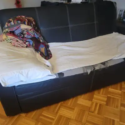 Not the best couch in the world, but you're welcome to sleep on. If you save the money, you can buy...