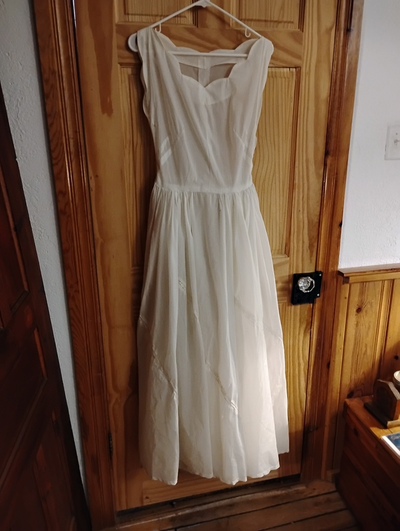 Vintage 1951 Wedding Dress made from WWII Parachute, View more