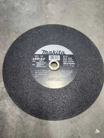 New. Makita brand. 14 inch metal chop saw blades. West side pickup. No holds without payment. Messag...