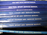 Polaris snowmobile service manuals 2000 to 2004 + 1  90's
