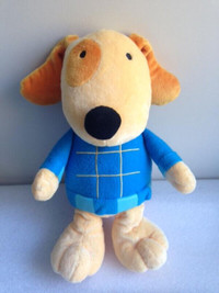 SPOTTO YELLOW BLUE PLUSH DOG LOVEY 15 INCHES