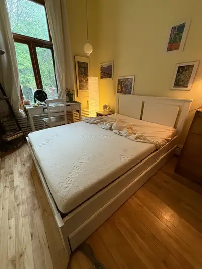 I am selling my Ikea double bed frame with storage. Purchased in February 2025 (<4 months used). It...