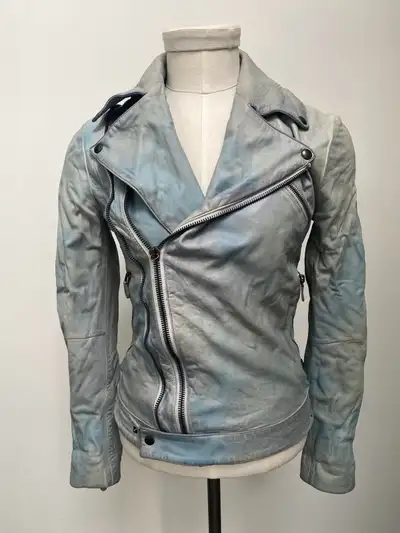 Alexander McQueen women’s blue leather jacket, View more