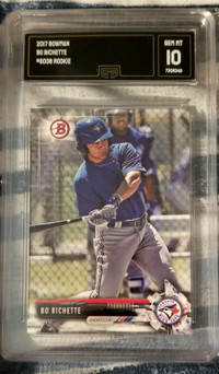 2017 Bowman Draft #BD38 Pre-Rookie Card of Bo Bichette. GMA 10