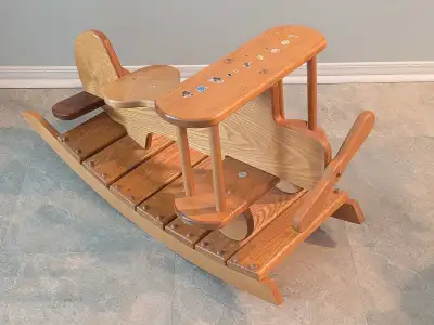 Wooden Rocking Airplane for kids, View more