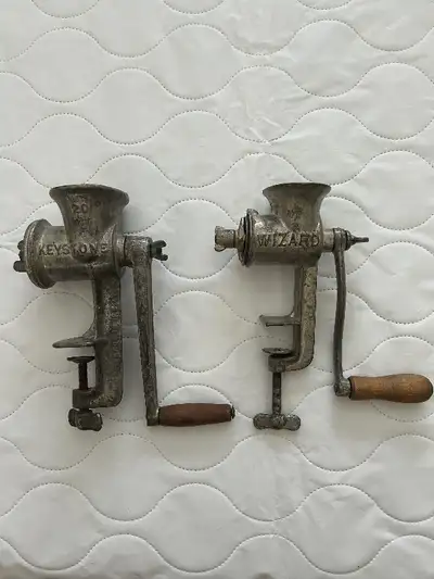 Two steel meat grinders. I live in the Neilson/401 area.