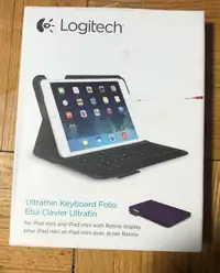  Logitech, mini iPad, folio, and keyboard 