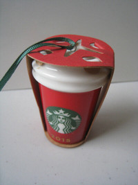 Starbucks Ceramic Cup Christmas Ornament