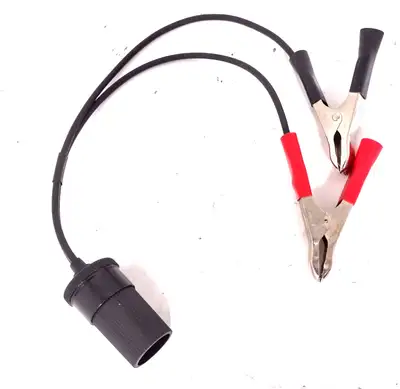 Car Socket 12V Battery to Cigarette Lighter Adapter Alligator Clamp Clip 12 Volt