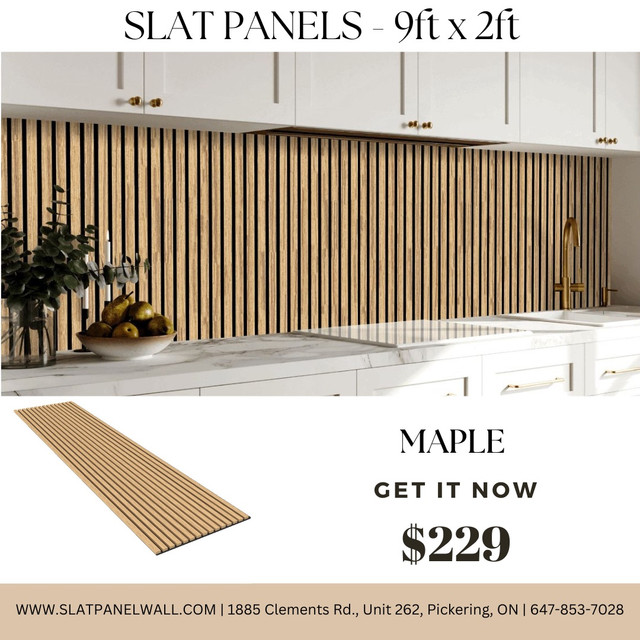 Accent Wall Wood Panels - Slat Panels - Fluted Panels in Floors & Walls in City of Toronto - Image 3