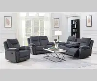 Brand New Luxury Fabric Recliner Sofa 1+2+3 Seater Set