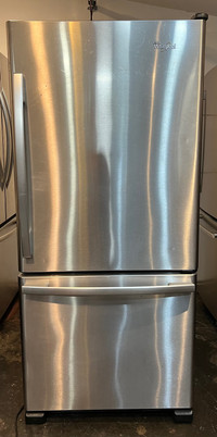 Whirlpool stainless 30” fridge - delivery 