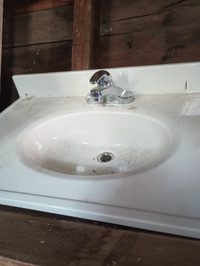 White sink with faucet