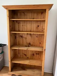 VINTAGE PINE BOOKCASE WITH ADJUSTABLE SHELVING
