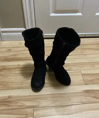 Kids Black Suede Boots, View more